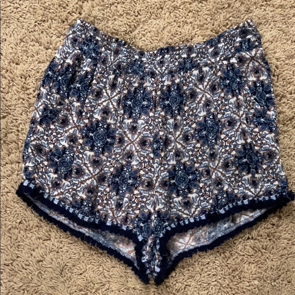 Blue patterned shorts